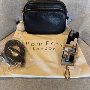 Pom Pom London Black Crossbody Bag - NWOT